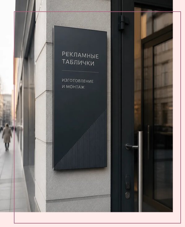 Рекламные таблички в Усинске по цене от 4607 р. | Аванза-Снс